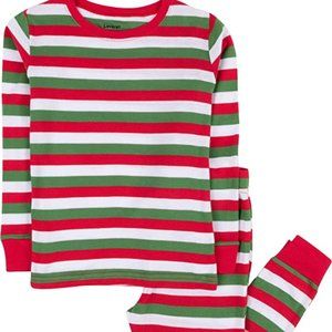 Women's Red White & Green Cotton Pajamas Christmas Holiday Family 2 PC Set NWT